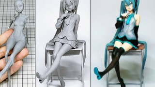 Once again, I took my wife Hatsune Miku out of clay!