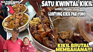 EDAN !!! SEHARI MAMPU MENGHABISKAN SATU KWINTAL KIKIL !!! lontong kikil pak Yono depan agrobis babat