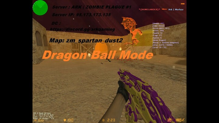 DragonBall Mode😈 / CS 1.6 & Zombie Plague - zm_spartan_dust2
