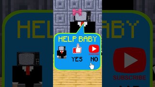 Let Me Do It For You Baby TV MAN | Toilet Skibidi #shorts #DaFuqBoom #MonsterSchool #Minecraft