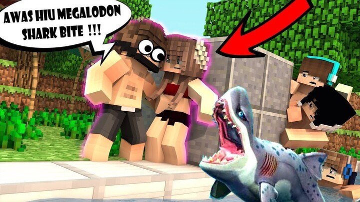 ANIMASI LUCU AZUYA SENSEI RENANG DI KOLAM MEGALODON CUPANG TAPI MALAH BUCIN!!