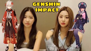 LE SSERAFIM Yunjin & Kazuha are aware of their existence in Genshin Impact