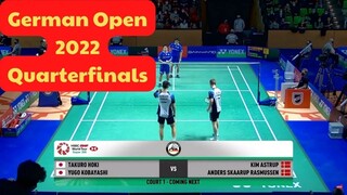 German Open 2022 | Day 4 | Quarterfinals | HOKI/KOBAYASHI vs ASTRUP/RASMUSSEN | Ks Badminton