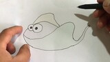Hướng dẫn cách vẽ con cá Đuối