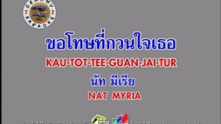 ขอโทษที่กวนใจเธอ - นัท มีเรีย [MV KARAOKE STEREO]
