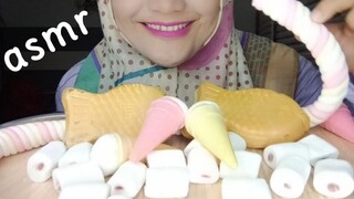 ASMR MARSMALLOW/ GUMMY | ICE CREAM SANDWICH IKAN | MILK