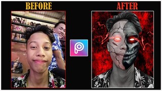 PICSART HALF SKULL FT. EYE GLOWING AND SMOKING EFFECT | FEATURING RODJET FABILLAR