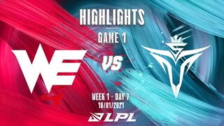 [Highlights] WE vs. V5 - Game 1 | Tuần 1 Ngày 7 | LPL Mùa Xuân 2022