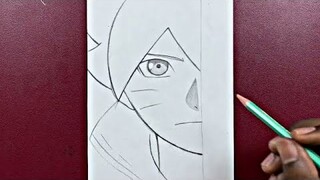 Easy anime sketch | how to draw boruto easy !
