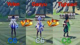 Yelan vs Ganyu vs Tighnari!!! Which one is better!! DMG COMPARISON