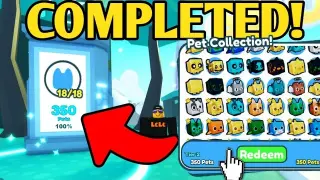 COMPLETED Pet Collection & 18 PETS EQUIPPED in Pet Simulator X