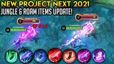 BIG UPDATE! NEW JUNGLE AND ROAM ITEMS IN PROJECT NEXT 2021 (MUST KNOW) - MOBILE LEGENDS