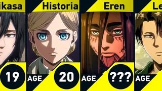 Age Comparison of Attack on Titan Characters