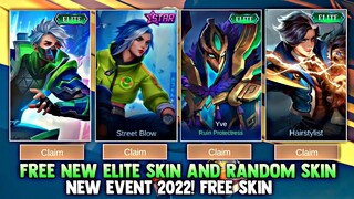 FREE NEW ELITE SKIN AND RANDOM SKIN! FREW SKIN! LEGIT! NEW EVENT 2022 | MOBILE LEGENDS