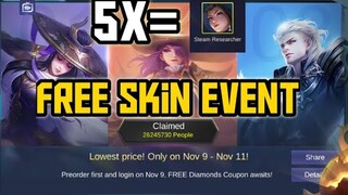 FREE SKIN ON 5X DRAW | DIAMOND VAULT | Mobile Legends