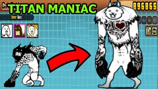 Hủy Diệt TITAN MANIAC Độ Khó 9 Sao 1 Lần Duy Nhất Phá Đảo Thế Giới Ảo - The Battle Cats - Thành EJ