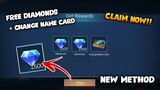 FREE 899 DIAMONDS AND CHANGE NAME CARD! (CLAIM NOW) 2021 NEW EVENT | MLBB