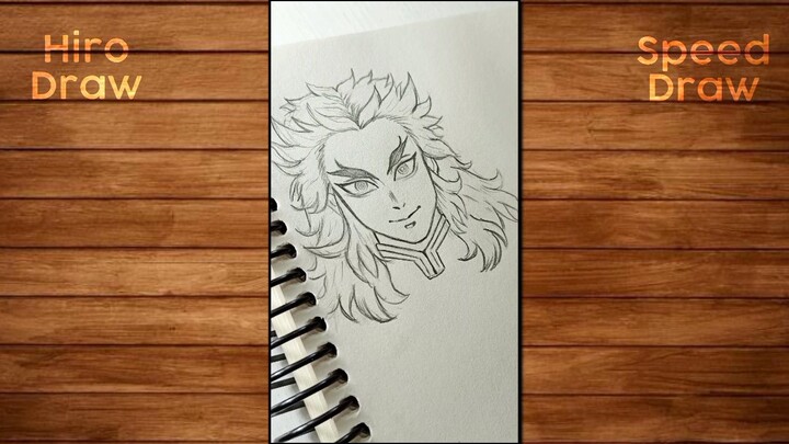 Menggambar Donat Bakar🔥🗿【Speed DRAW】Rengoku Kyojuro Art🍩