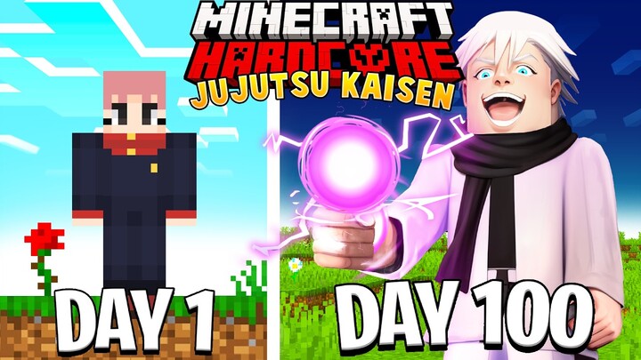 I Spent 100 Days JUJUTSU KAISEN Minecraft, But the Version UPDATES!