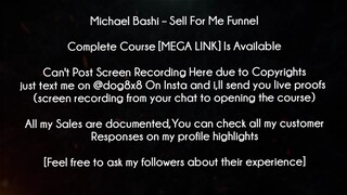 Michael Bashi Course Sell For Me Funnel download