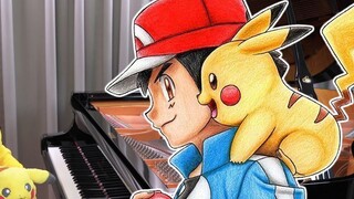 [Pokémon Divine Comedy Engraved in DNA] Pokémon OP1 "Mục tiêu là Pokémon Master / Rika Matsumoto" biểu diễn piano đầy đam mê! Ru's Piano
