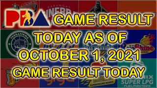 PBA GAME RESULTS TODAY AS OF OCTOBER 1, 2021 | PHILCUP2021