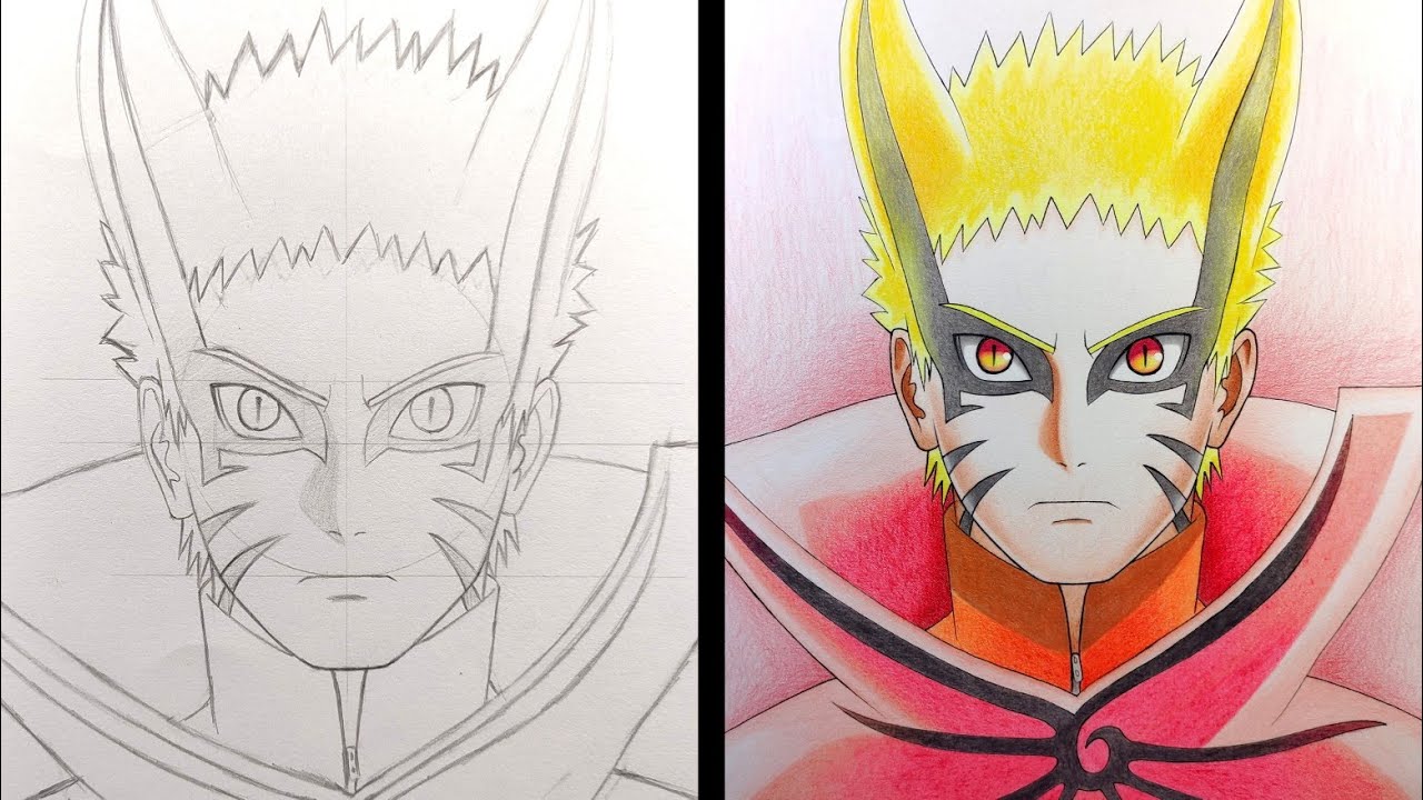 How to Draw Naruto Baryon Mode - Boruto - Bilibili