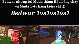 Bedwar 1v1v1v1 trong Mini World  cùng Quốc Vua và Tyty nhưng tui Muda chúng ló \\ Bedwar Mini World