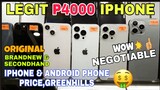 LEGIT MURANG IPHONE P4000 NEGOTIABLE PA! at ANDROID PHONE 2ndhand at brandnew PRICE sa GREENHILLS