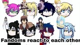 ❗Please watch the correct version on the channel❗Fandoms react to each other || Rimuru || Part 1