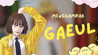 Menggambar si anak ayam dari anime adaptasi webtoon How to Fight