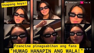 Francine pinagsabihan ang fans na naghahanap kay KYLE AT AKIRA sa live!