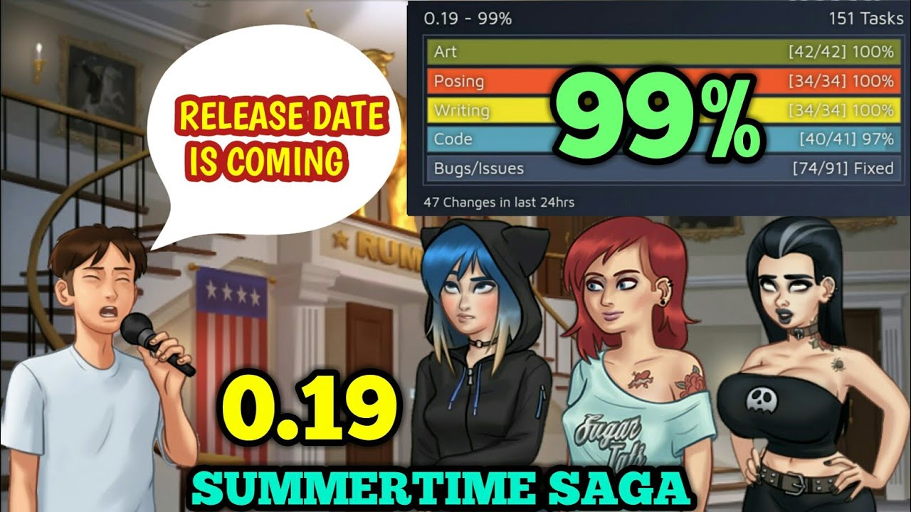 REALEASE DATE IS COMING 0.19 | SUMMERTIME SAGA | NEW UPDATE 99% - BiliBili