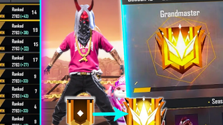 Gold to Grandmaster ซีซั่น 18 ff Rank Push Global top 1 ปรมาจารย์ ปรมาจารย์พุช Free Fire