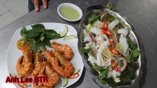 Cách Làm Tôm Rang Trứng Muối & Mực Hấp Hành Gừng Món Nhậu Hấp Dẫn | Seafood | Anh Lee BTR