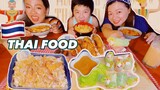 THAI FOOD MUKBANG | HOW TO MAKE FRESH SPRING ROLLS, PAD THAI AND TOM YUM SOUP