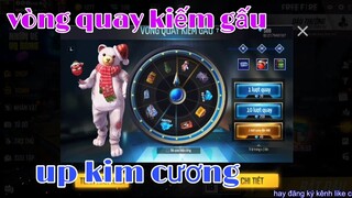 [garena free fire] #117 vào vòng quay kiếm gấu để úp kim cương và cái kết