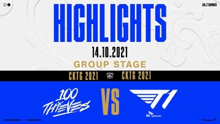 Highlights 100 vs T1 [Vòng Bảng][CKTG 2021][14.10.2021]