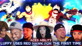 Luffy Using Red Hawk For The First Time ! Reaction Mashup