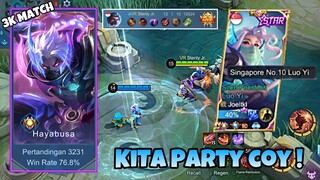 Stenly Hayabusa Ft Supreme SINGAPORE  Luo YI ! Musuh Auto Ketar-Ketir ! Gameplay ~ Mobile Legends