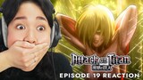 Female Titan Goes Beast Mode! | Attack On Titan Reaction | Ep 19 "Bite"