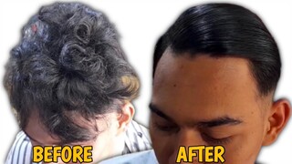 curly to straight hair permanently | Boyy Barbershop