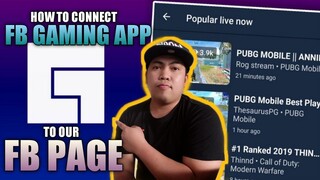 HOW TO CONNECT LIVE STREAM USING FACEBOOK GAMING APPLICATION