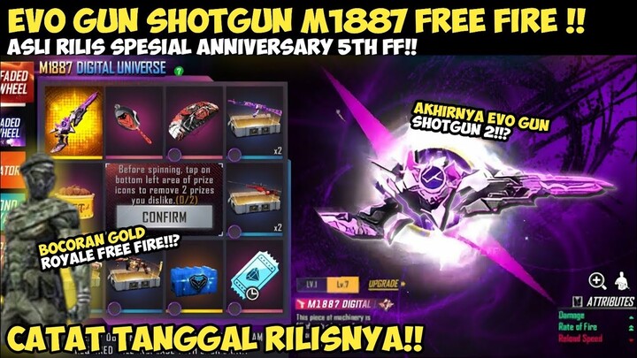 BOCORAN FF !! EVO GUN M1887 DIGITAL UNIVERSE || BOCORAN GOLD ROYALE FREE FIRE BESOK JULI 2022