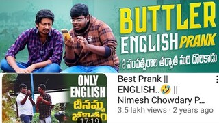 Buttler English prank #nimeshchowdaryofficial #toppranks #comedy #funny #viral