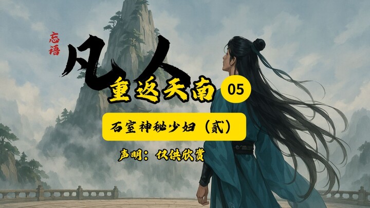 凡人修仙传之重返天南05插画版：石室神秘少妇（贰）。道友喜欢的记得一键三连，只为念头通达，助力历某五一结婴！！