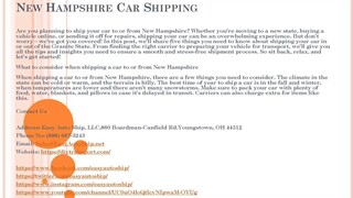 New Hampshire Car Shipping