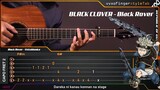 BLACK CLOVER Opening 3 : Black Rover - Vickeblanka - Fingerstyle Guitar Cover + TABS Tutorial