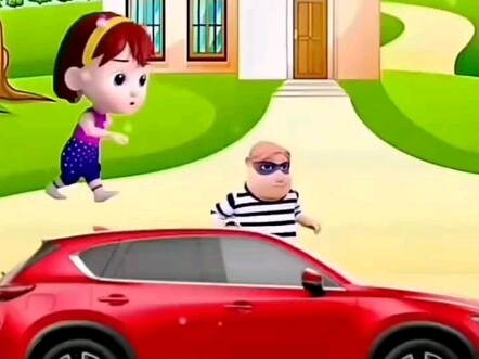 Uncle police, a thief drove away with our car
