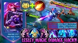 (TRY THIS) LESLEY MAGE BUILDS + FLAMESHOT! = BROKEN MAGIC CRITICAL DAMAGE!? (ENEMY SURRENDER) - MLBB